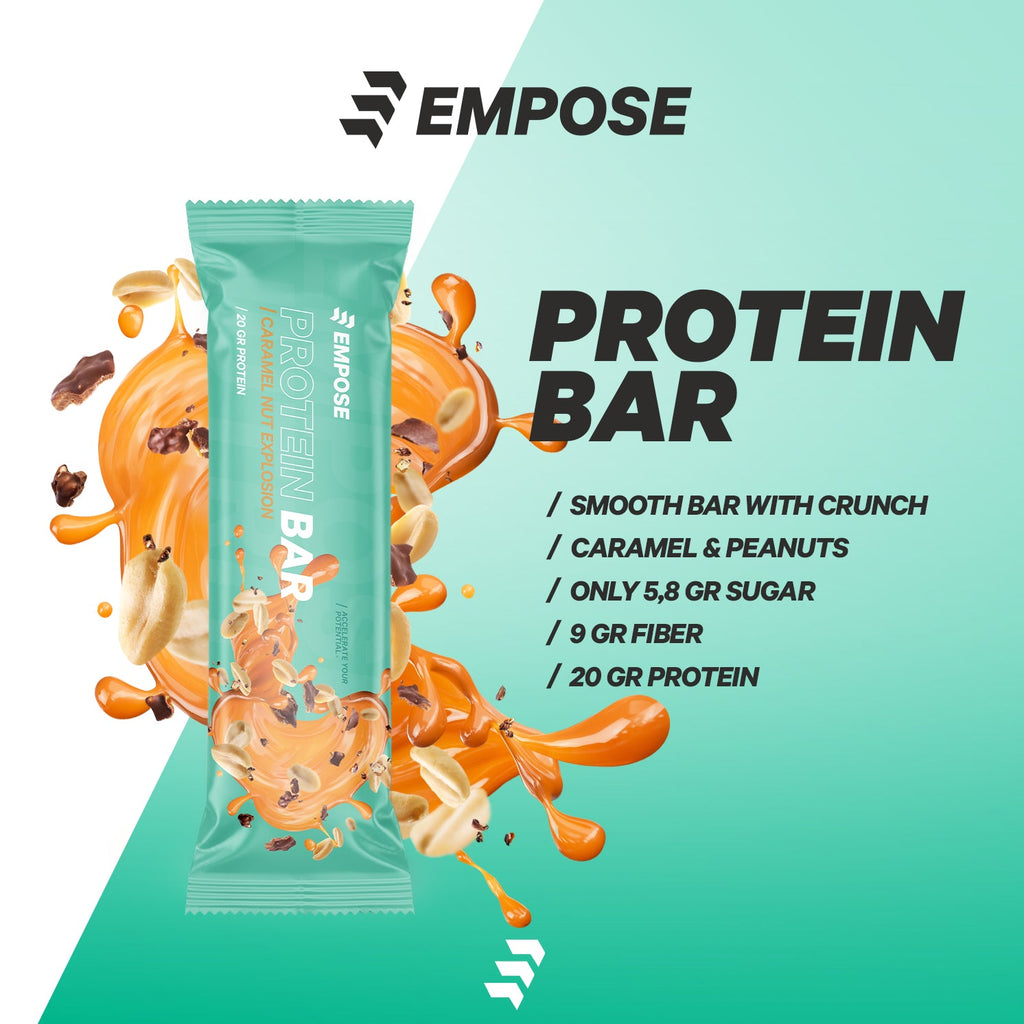 Empose Nutrition Protein Bar - Caramel Nut Explosion - 12 x 60 gr