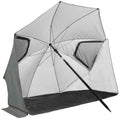 VirtuFit Strandparasol Premium - Windscherm - Strandtent - 200 cm - Grijs - Tweedekans
