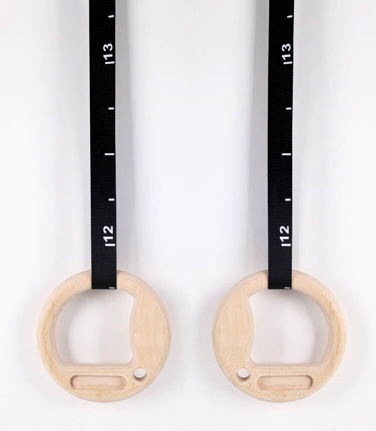 Muscle Power Suspension Trainer - Ensemble d'anneaux multigrip - Bois