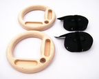 Muscle Power Suspension Trainer - Ensemble d'anneaux multigrip - Bois