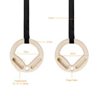 Muscle Power Suspension Trainer - Ensemble d'anneaux multigrip - Bois