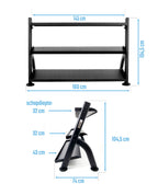 Muscle Power Support de rangement pour kettlebells et/ou haltères