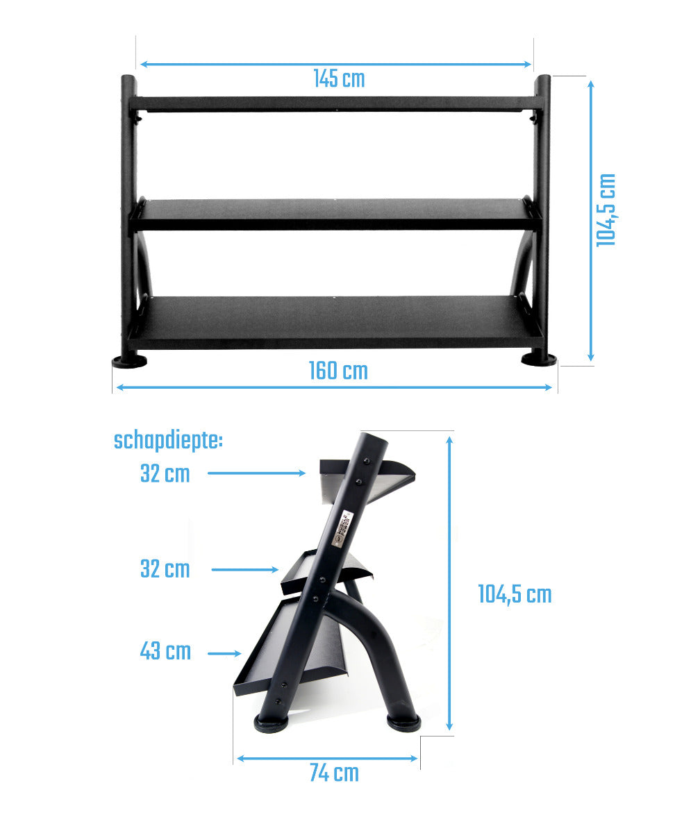 Muscle Power Support de rangement pour kettlebells et/ou haltères