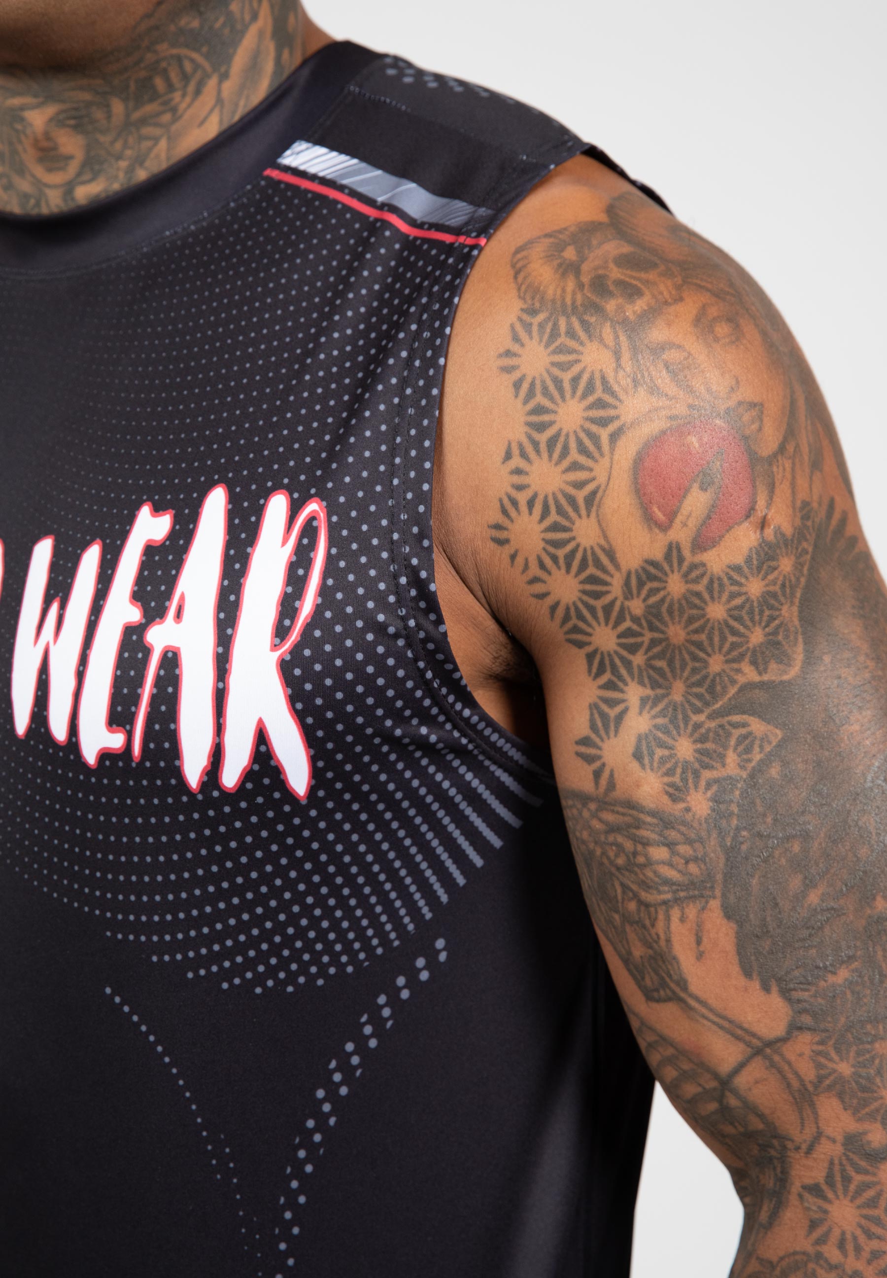 Gorilla Wear Clayton Tank Top - Noir/Rouge