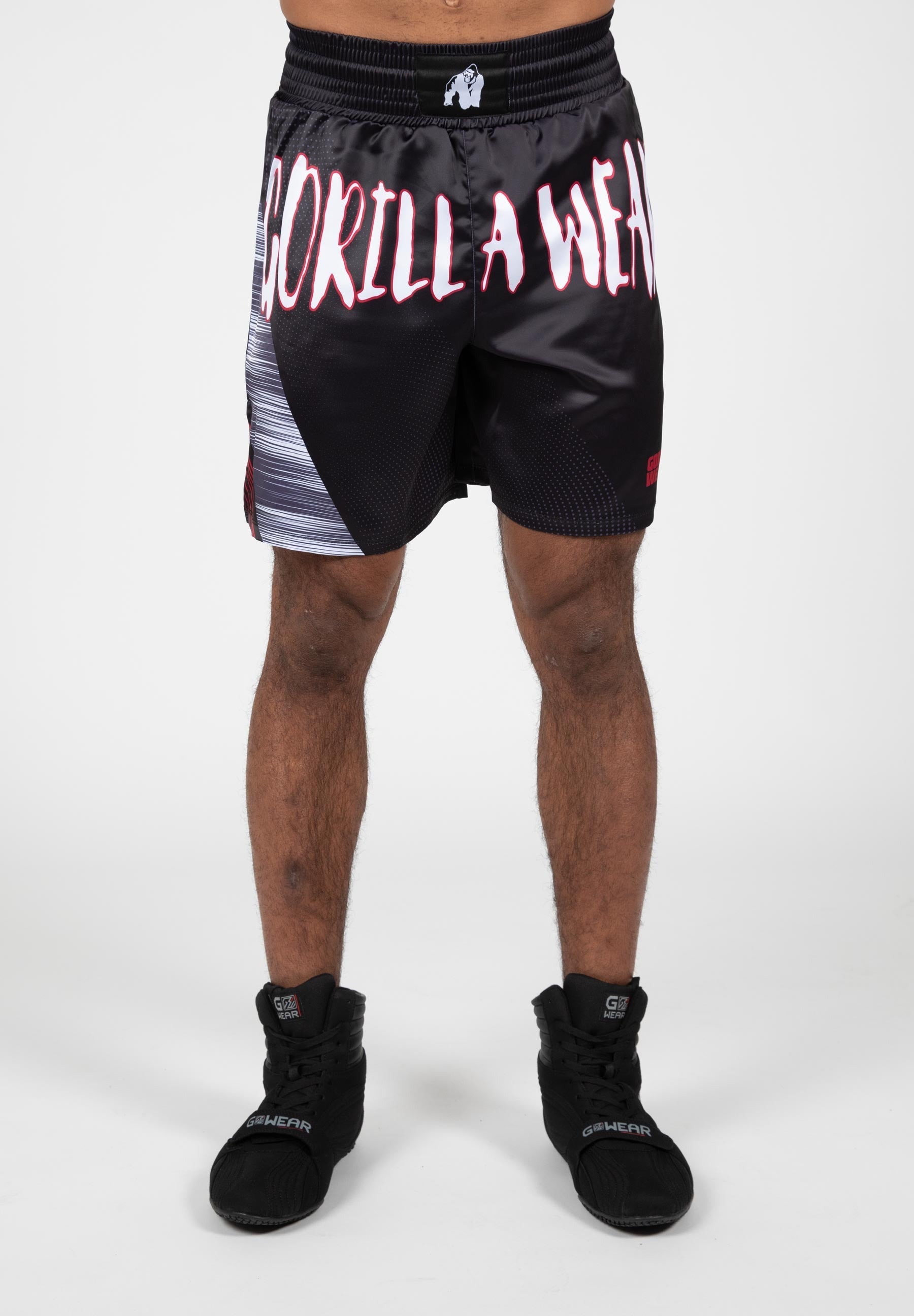 Gorilla Wear Clayton Shorts de Boxe - Noir/Rouge