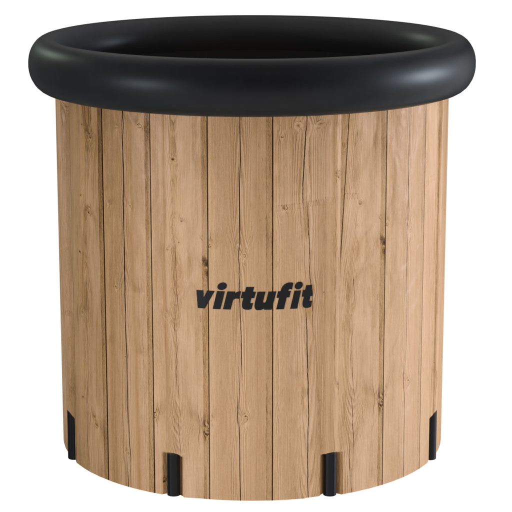 VirtuFit Bain de glace XXL - 375 litres - Aspect Bois - accessoires inclus - Deuxième Chance