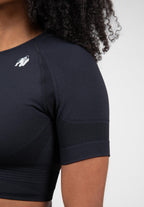 Gorilla Wear Whitney Seamless Crop Top - Noir