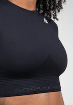 Gorilla Wear Whitney Seamless Crop Top - Noir