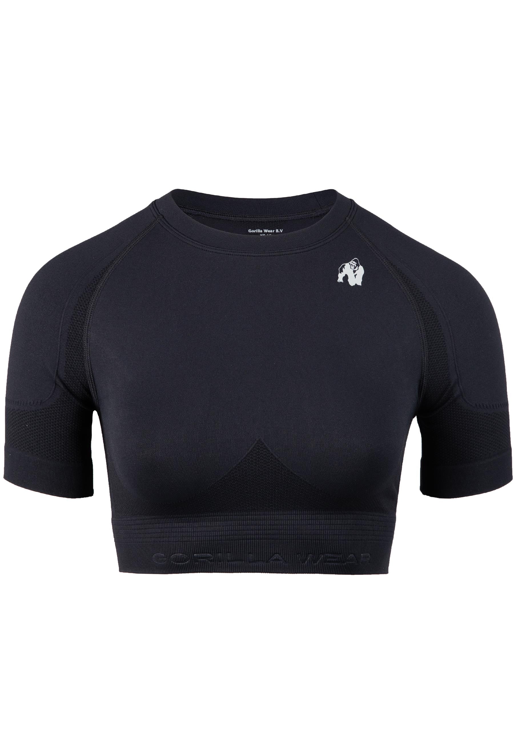 Gorilla Wear Whitney Seamless Crop Top - Noir
