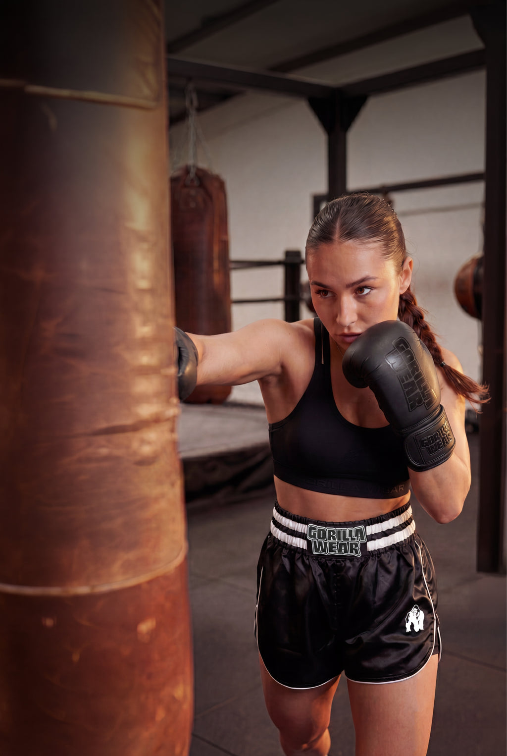 Gorilla Wear Tacoma Fighting Shorts - Noir/Blanc