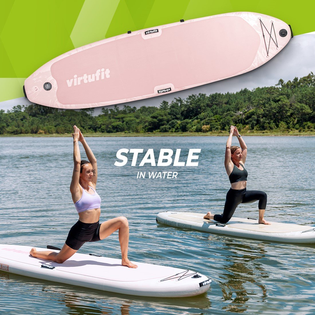 VirtuFit Supboard Cruiser 305 - Noir - Avec siège de kayak, accessoires et sac de transport