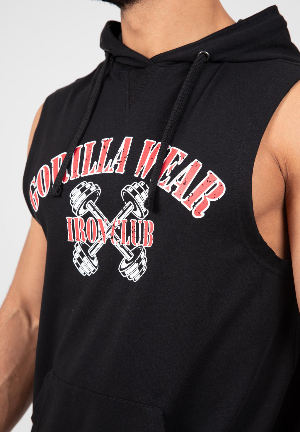 Gorilla Wear Chico T-shirt sans Manches avec Capuche - Noir