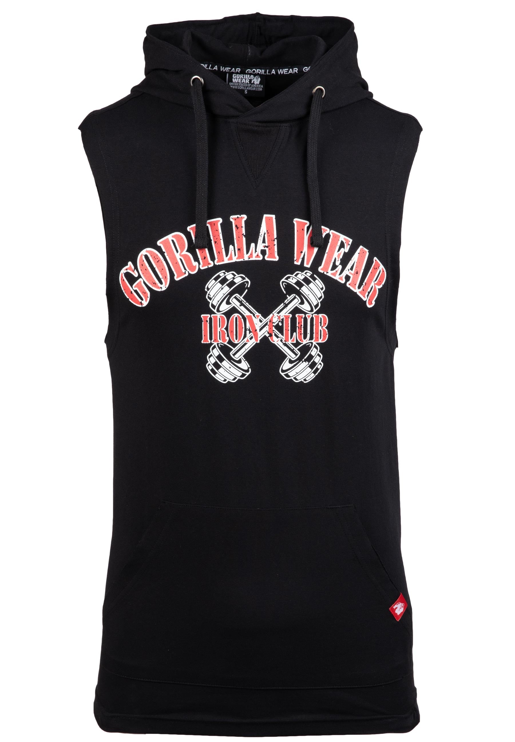Gorilla Wear Chico T-shirt sans Manches avec Capuche - Noir