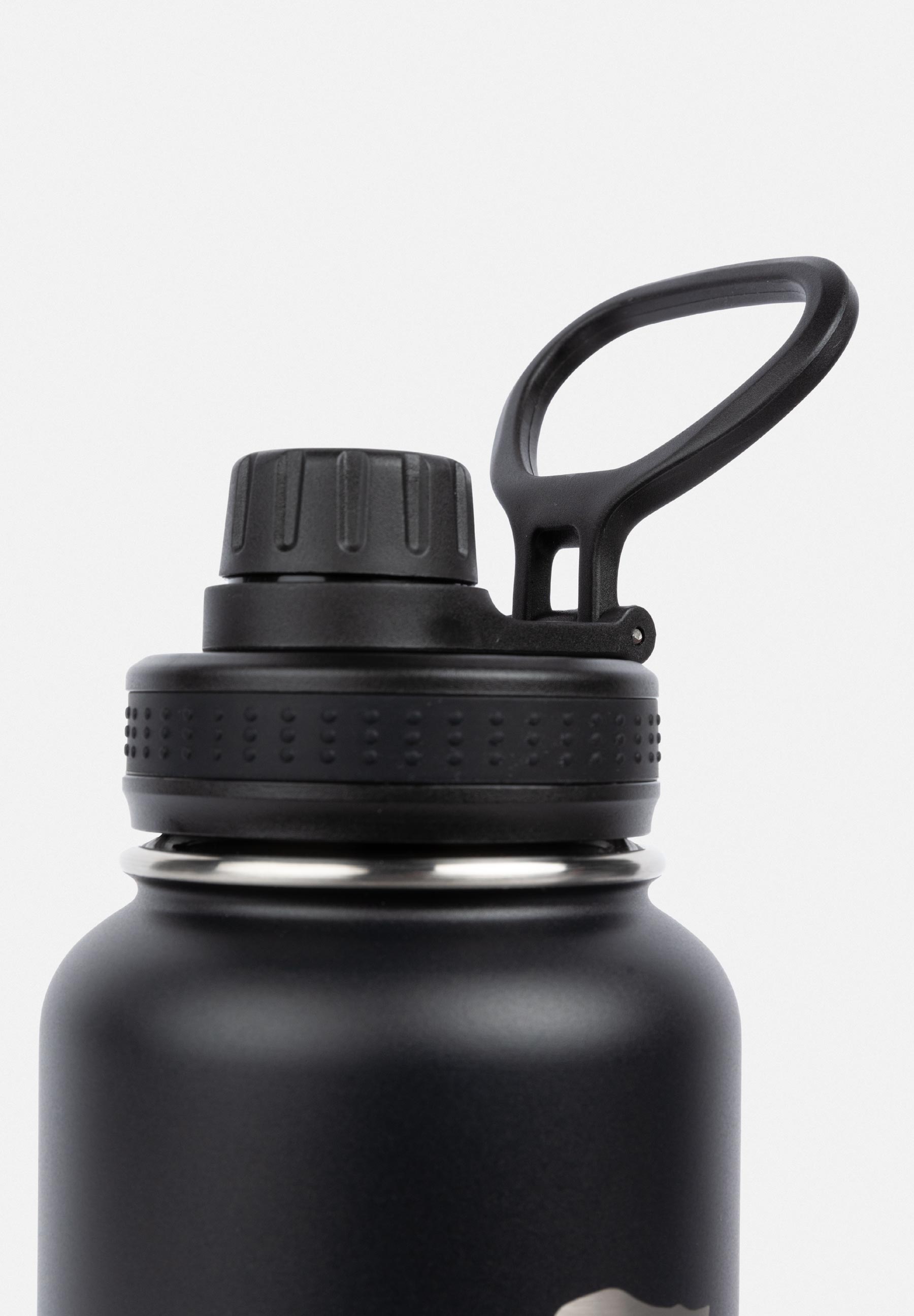 Gorilla Wear Bouteille d'eau isolée en acier inoxydable - Noir - 1000 ml