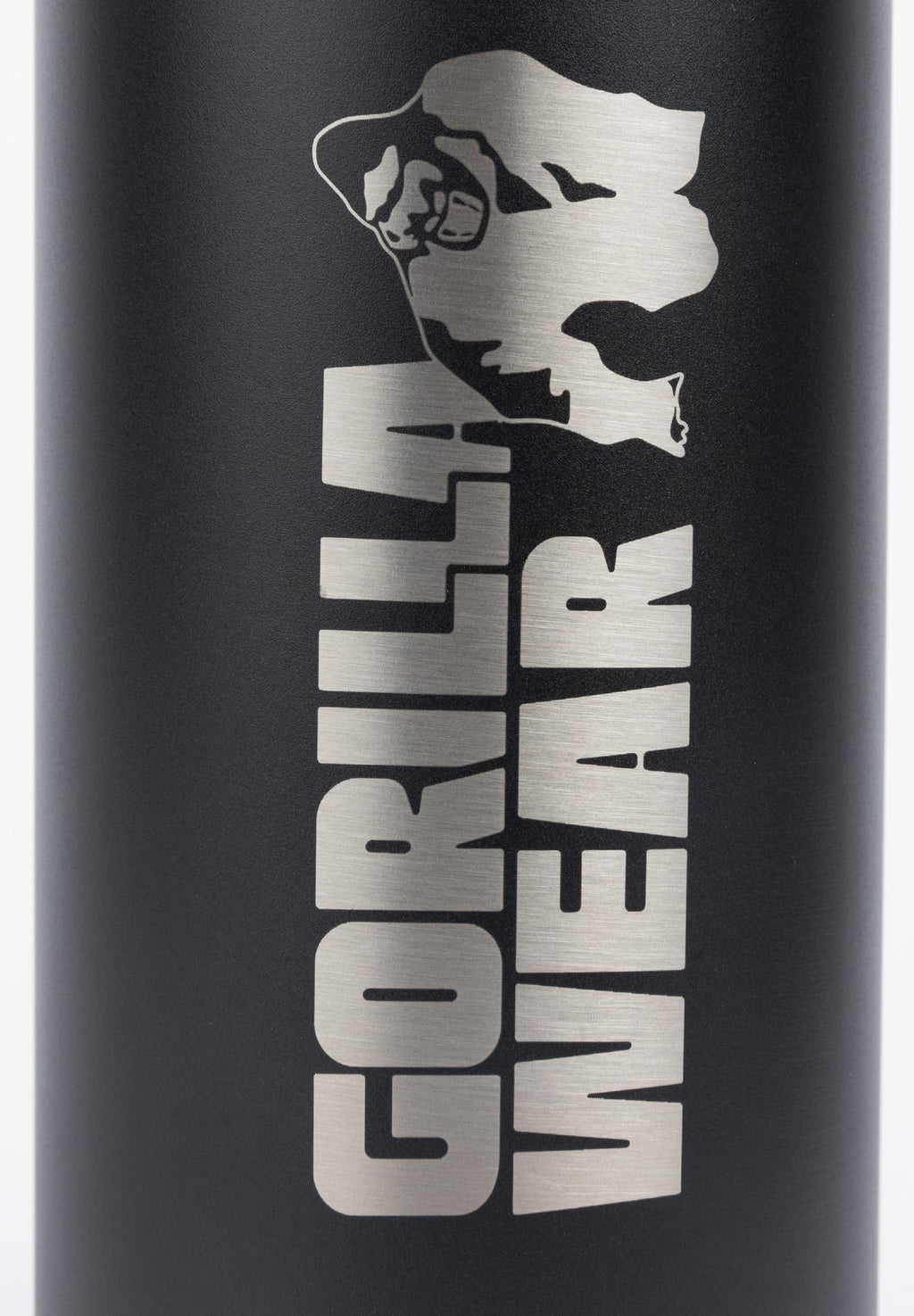Gorilla Wear Bouteille d'eau isolée en acier inoxydable - Noir - 1000 ml