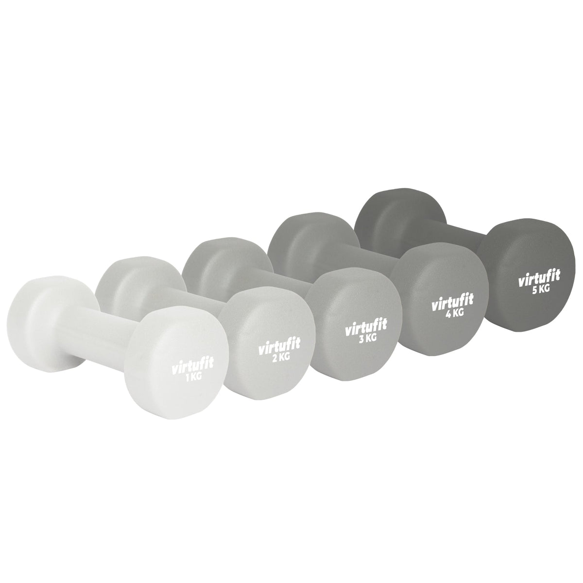 VirtuFit Vinyl Dumbbell Set Pro - 2 x 5 kg - Tweedekans