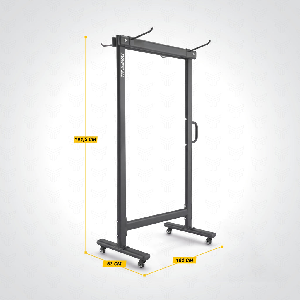 Étagère Flow Fitness pour tapis de fitness - Noir