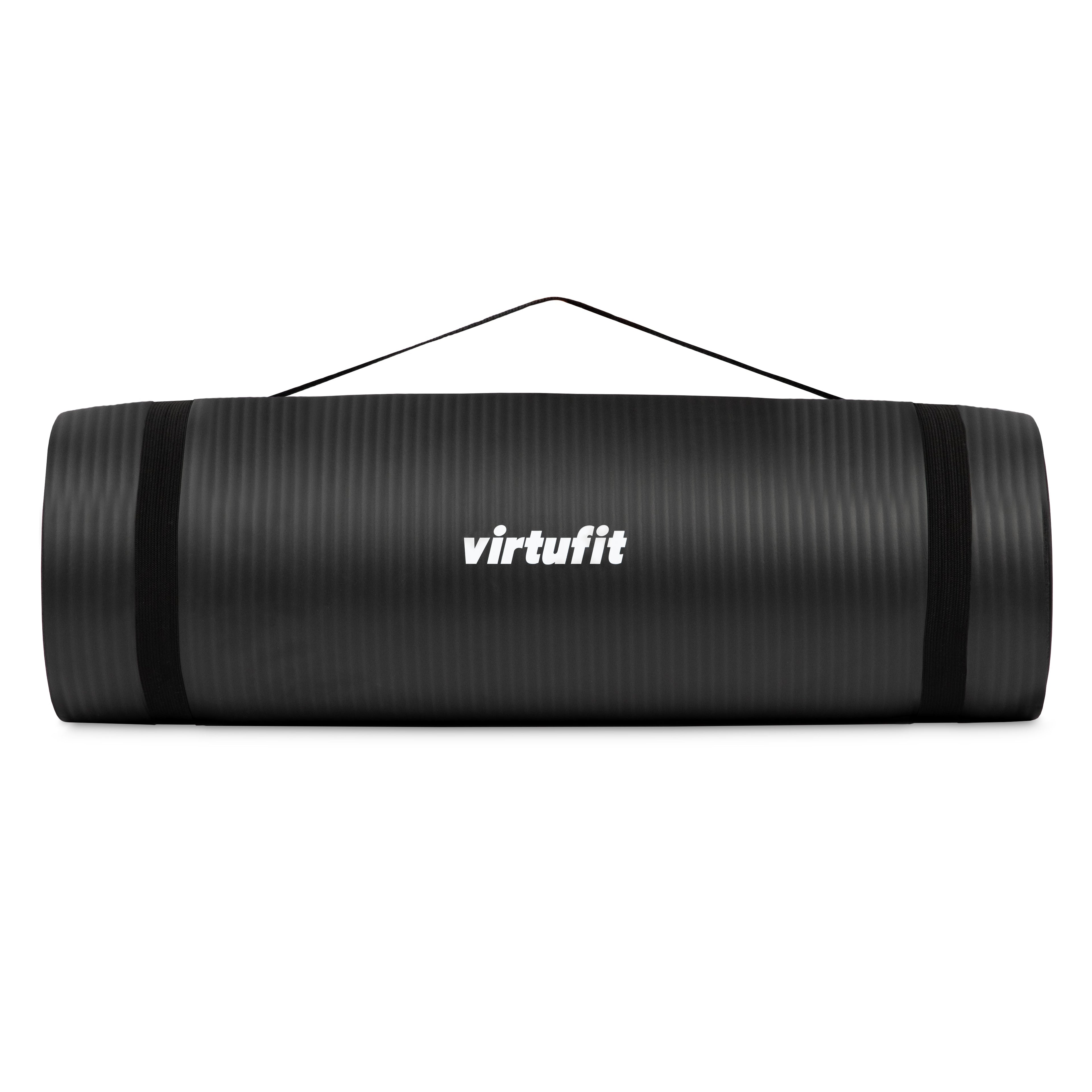 VirtuFit NBR Fitness Mat - 180 x 60 x 1,5 cm - Tapis de yoga avec cordon de transport - Tweedekans