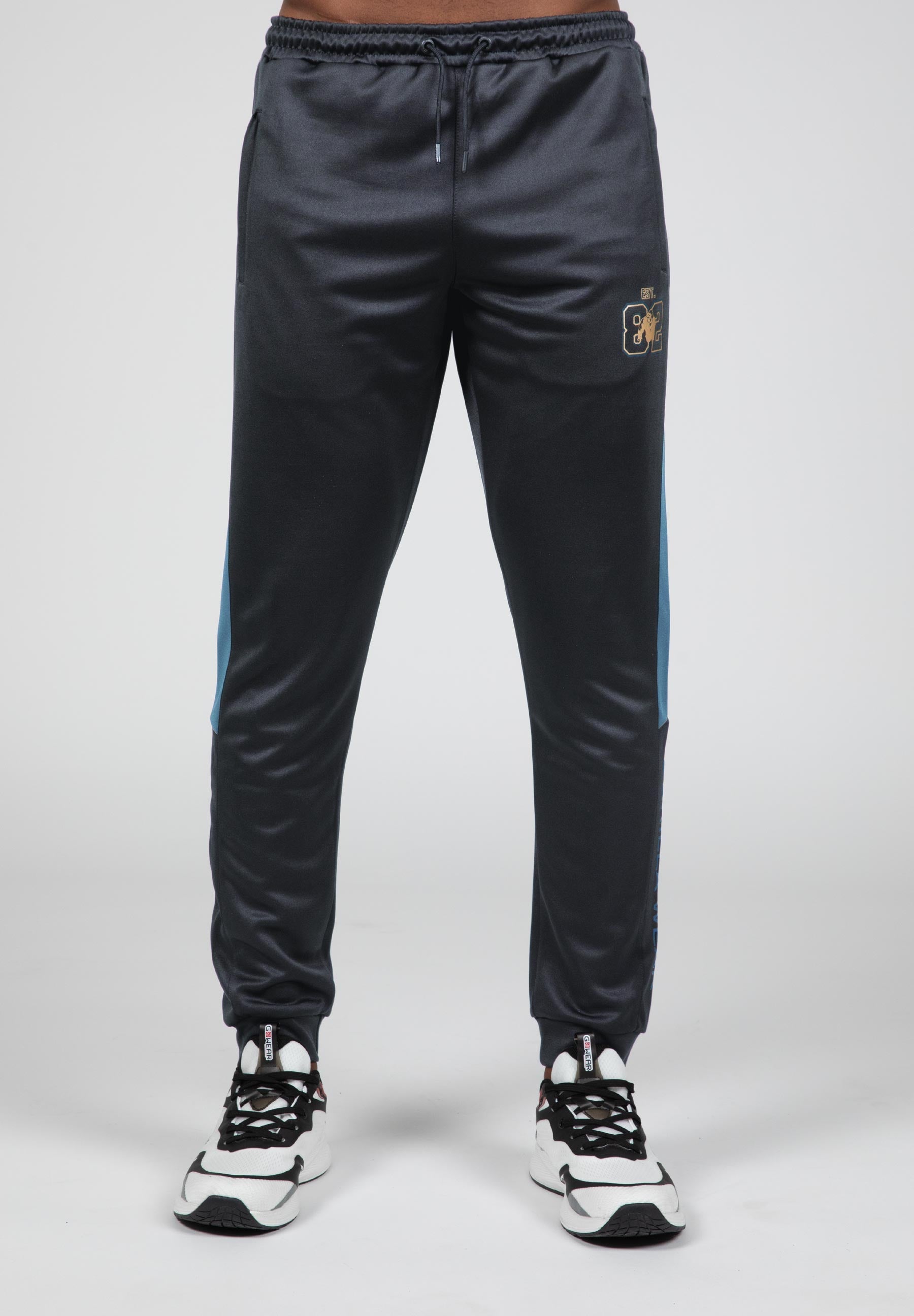Gorilla Wear Pantalon de Training Devon - Gris/Bleu