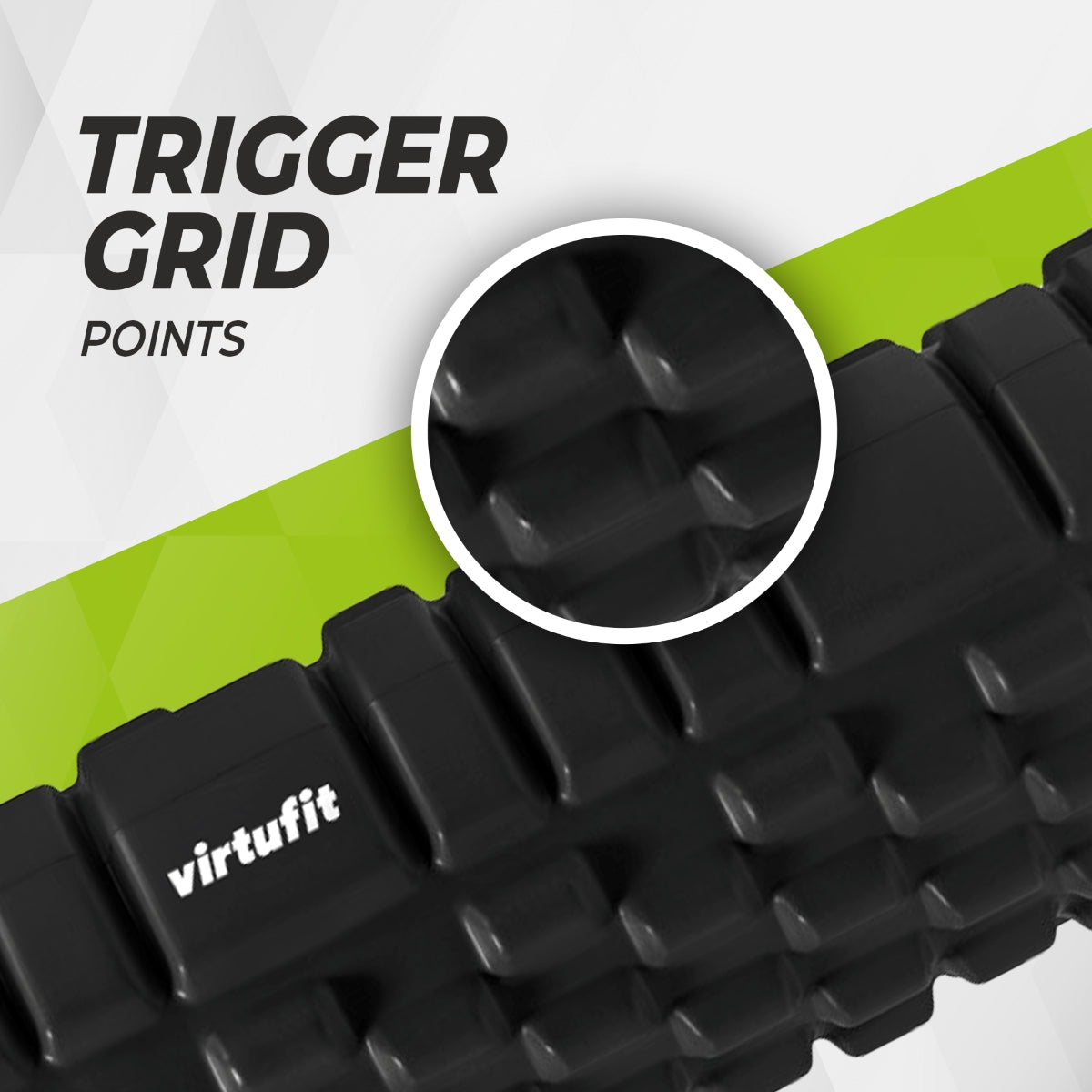 VirtuFit Grid Foam Roller - Massage roller - 62 cm - Zwart