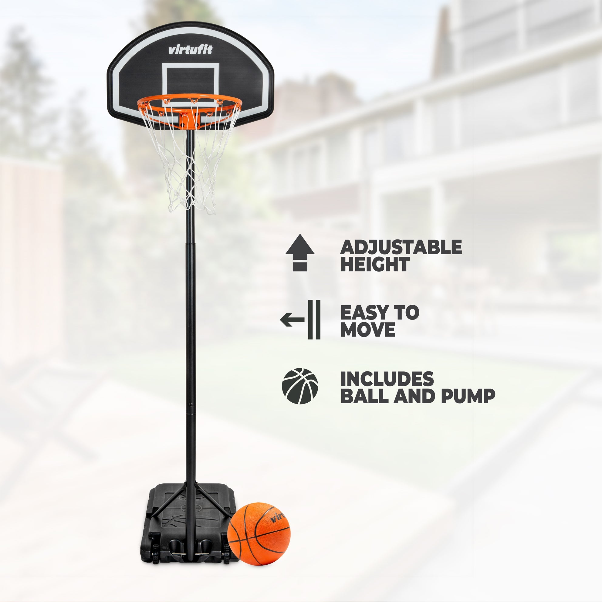 VirtuFit Verstelbare Basketbalpaal - 170 tot 215 cm - 2ekans - Afbeelding 5