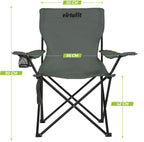 VirtuFit Foldable Camping Chair - Chaise de plage - Gris - Tweedekans