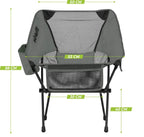 VirtuFit Camping Stoel Compact - Opvouwbaar - Grijs - Set van 2