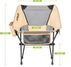 VirtuFit Camping Stoel Compact - Opvouwbaar - Beige - Set van 2 - Afbeelding 7