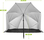 VirtuFit Parasol de plage - Windbreak - 180 cm - Gris - Tweedekans