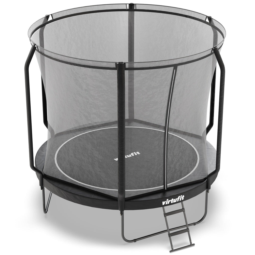 Trampoline VirtuFit Premium avec filet de sécurité - Noir - 251 cm - Tweedekans