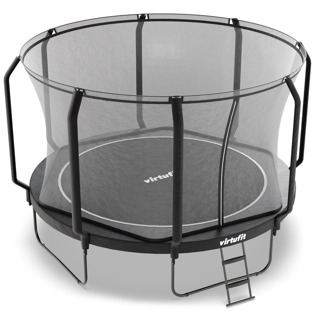 Trampoline VirtuFit Premium avec filet de sécurité - Noir - 366 cm - Tweedekans
