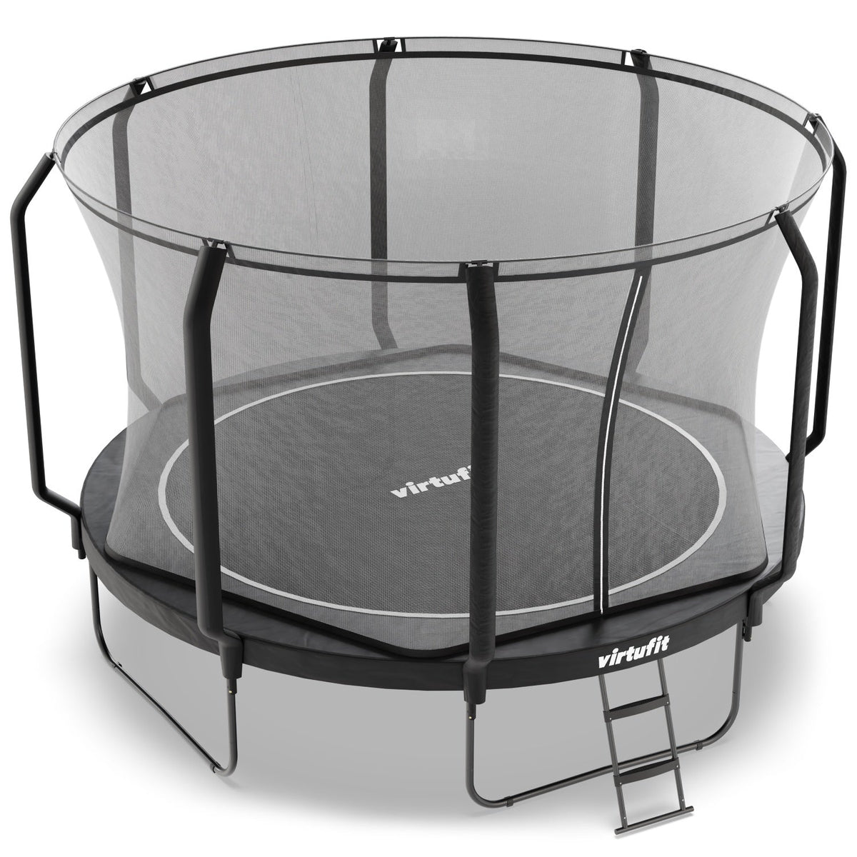 Trampoline VirtuFit Premium avec filet de sécurité - Noir - 366 cm - Tweedekans