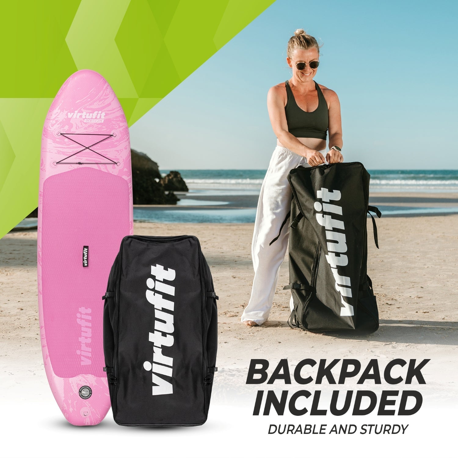 VirtuFit Supboard Ocean 275 - Noir - Avec accessoires et sac de transport