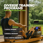 VirtuFit Rameur Elite Water Resistance - Bois/chêne
