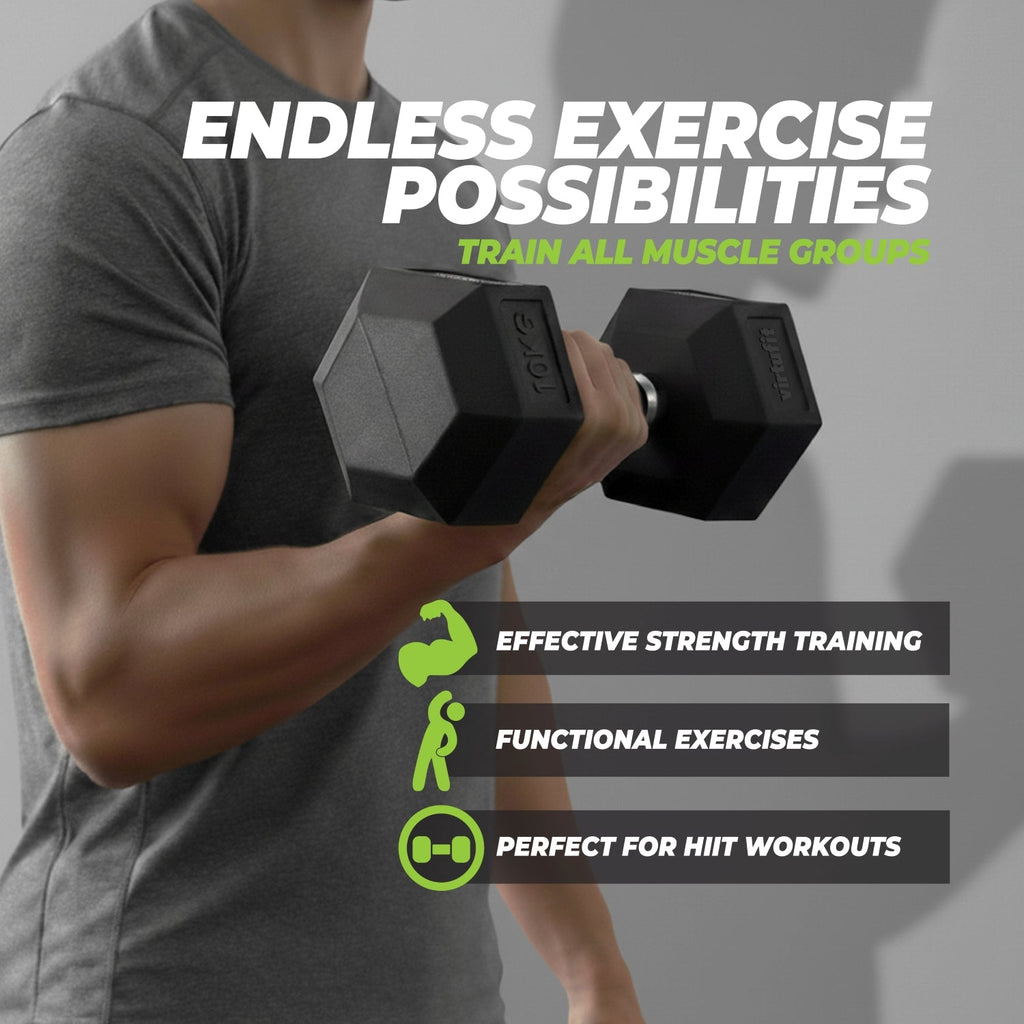 VirtuFit Hexa Dumbbell Pro - 1 kg - Per Stuk - Tweedekans