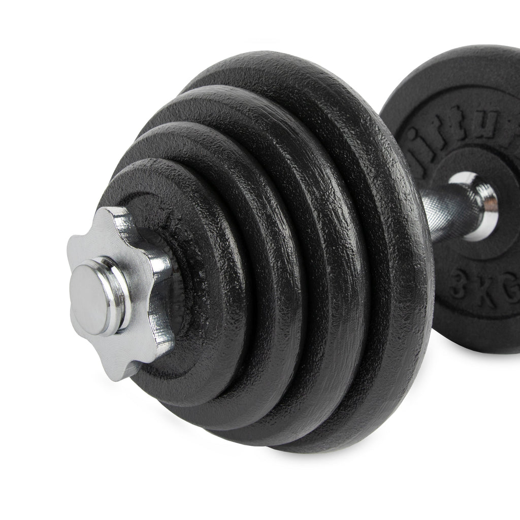 VirtuFit Adjustable Dumbbell Set Pro - Ensemble d'haltères - Fonte - 1 x 15 kg - Tweedekans
