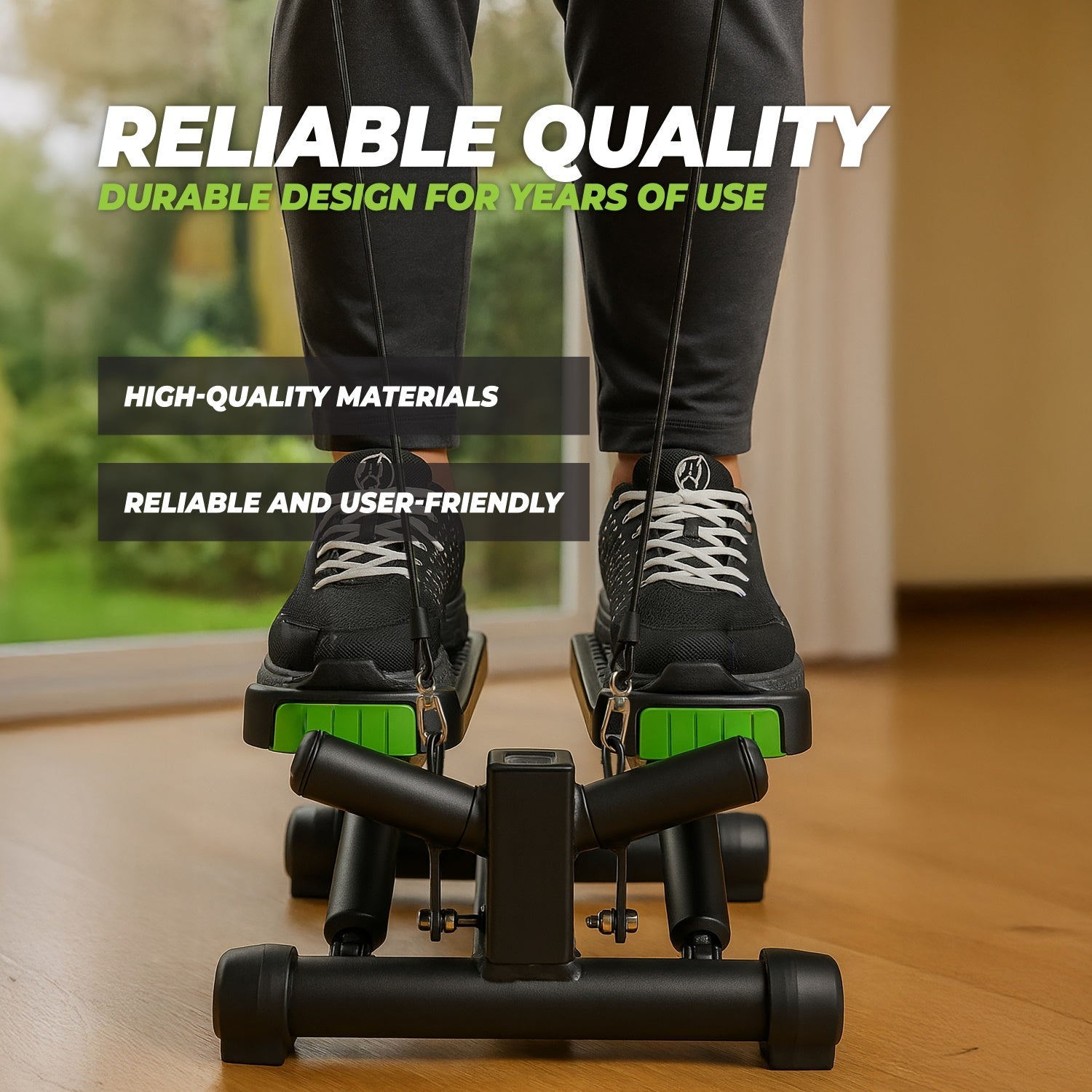 VirtuFit ST10 2-in-1 Side Stepper - avec ordinateur et câbles de résistance