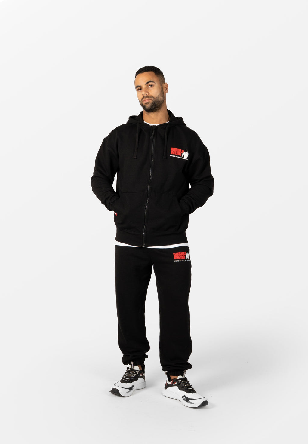 Gorilla Wear Classic Oversized Sweat à capuche zippé - Noir