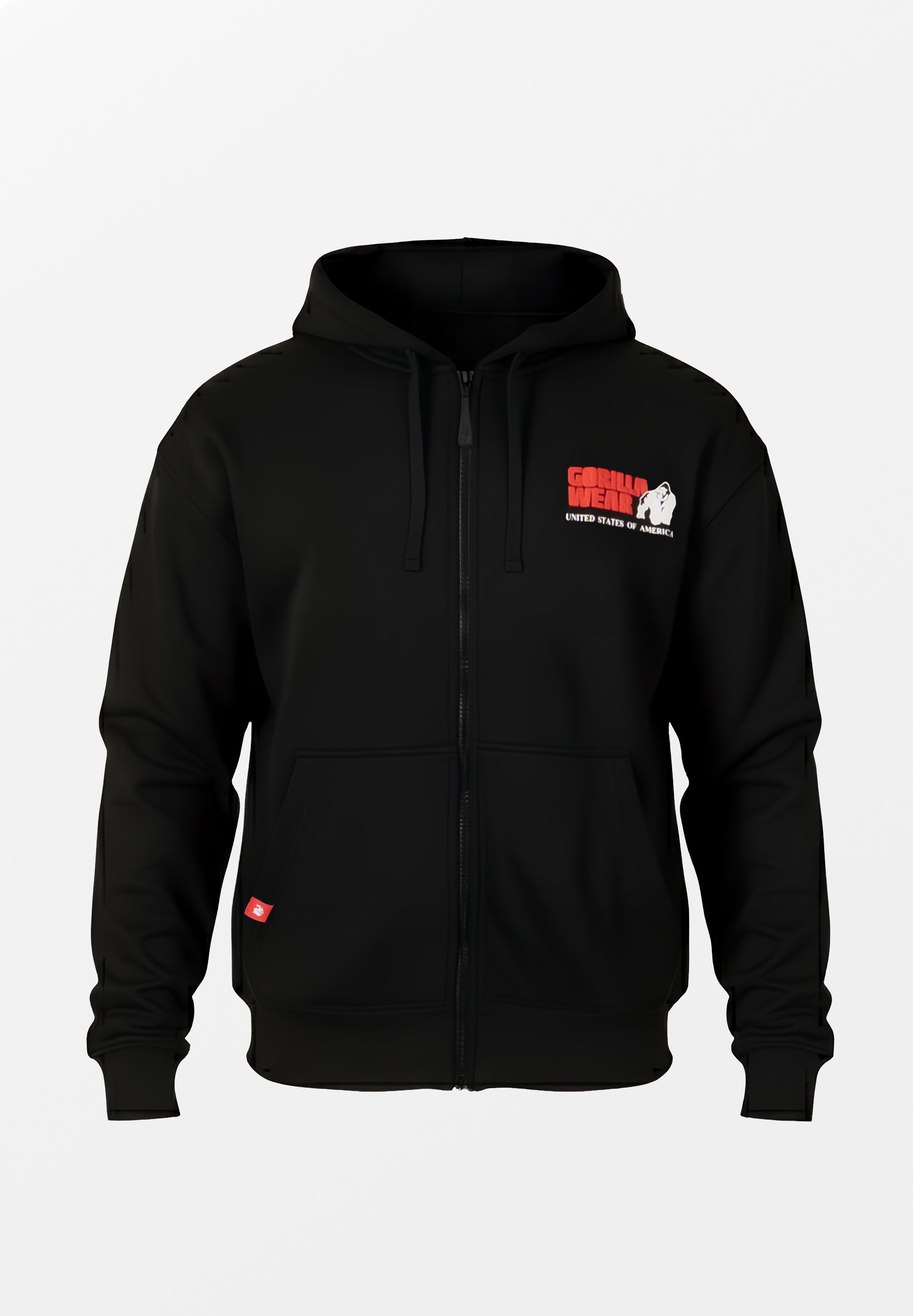 Gorilla Wear Classic Oversized Sweat à capuche zippé - Noir