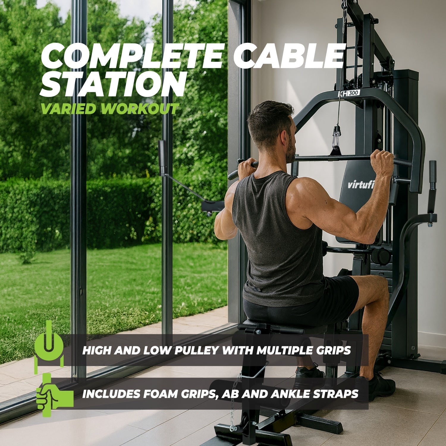 VirtuFit Homegym KH350 - Station de Musculation à Domicile Avec Leg Press