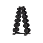 Centr Dumbbell Tower avec set d’haltères 12 pièces - 4 à 14 kg