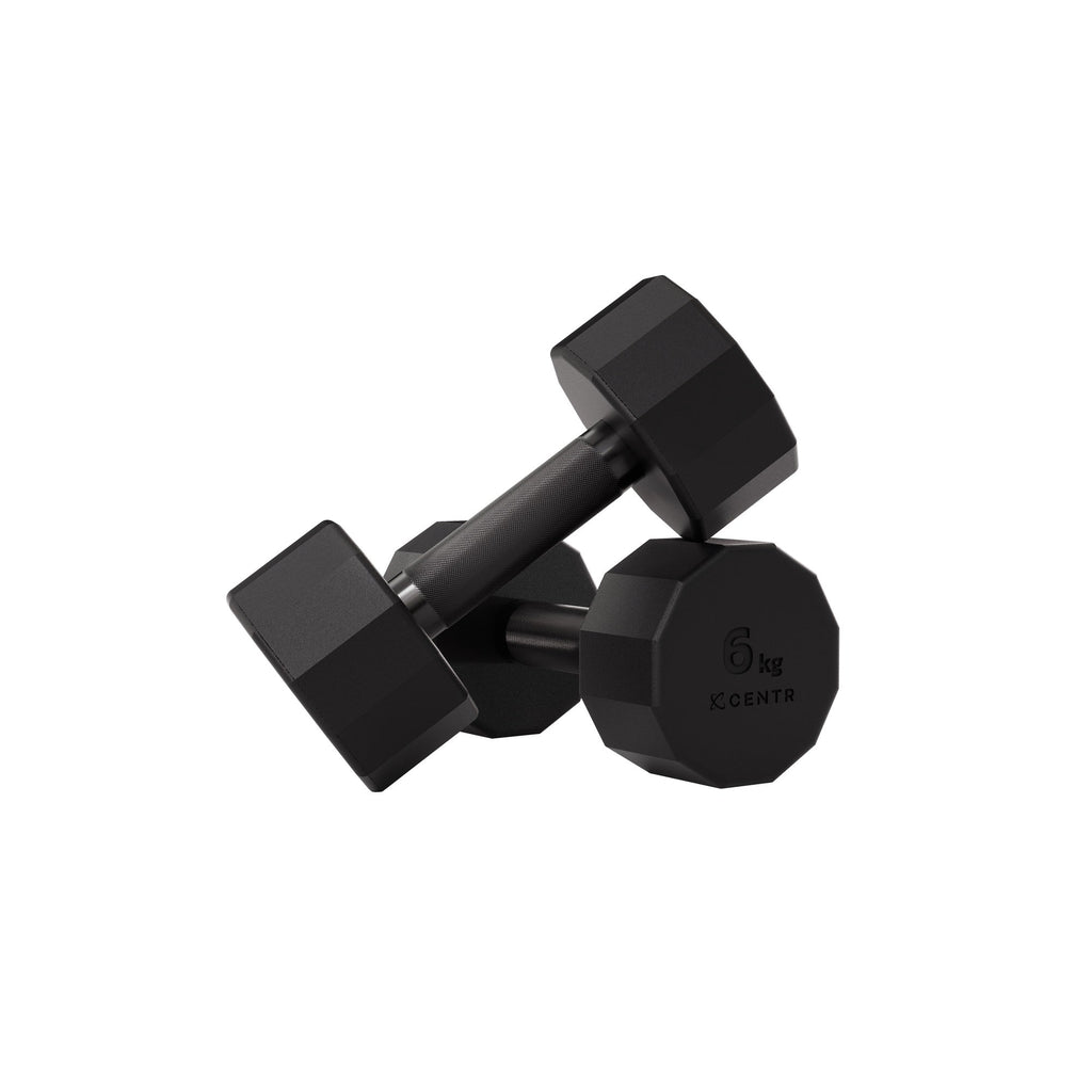 Centr Dumbbell Tower avec set d’haltères 12 pièces - 4 à 14 kg