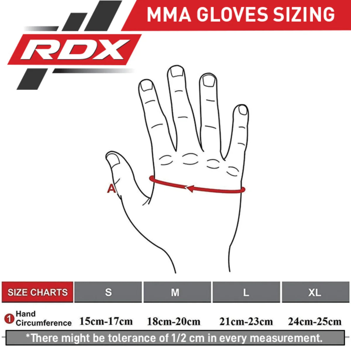 RDX Sports F6 Kara MMA Gants de Grappling - Noir