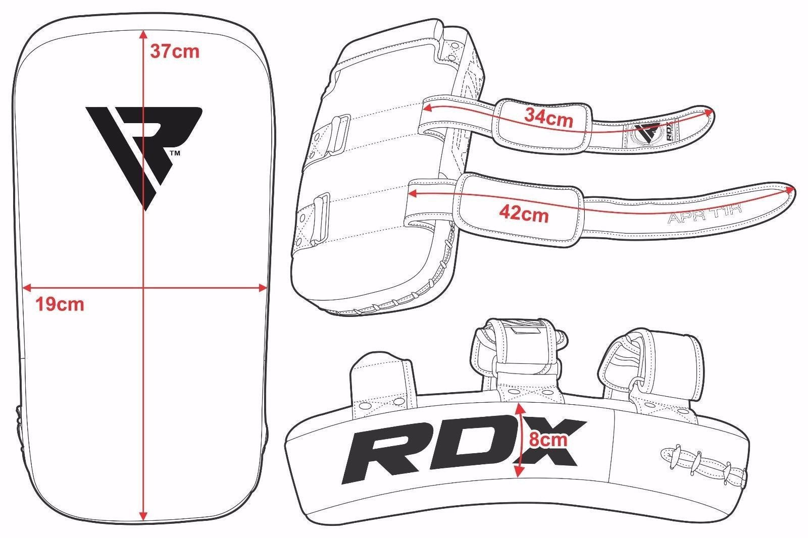 RDX Sports Stootkussen - Thai Kick Pad - Wit