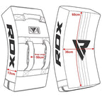 RDX Sports T1 Gebogen Stootkussen - Wit