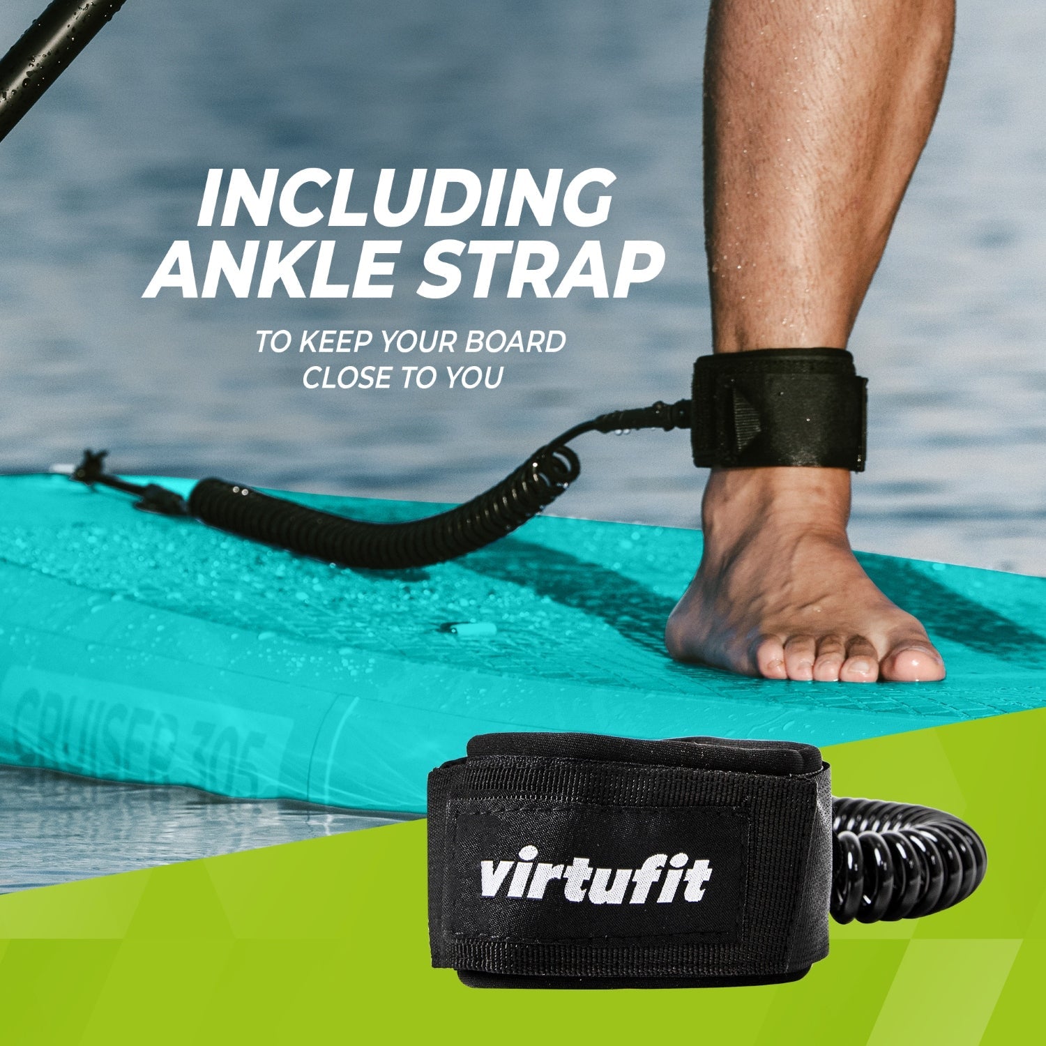 VirtuFit Supboard Cruiser 305 - Oranje - Met Kajak zitje, accessoires en draagtas