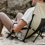 VirtuFit Chaise de plage pliable - Noir - Tweedekans
