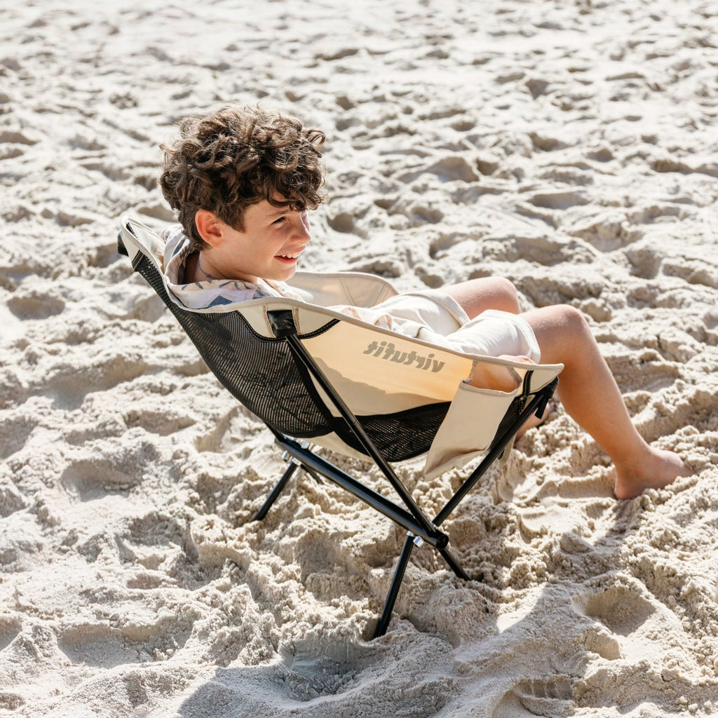 VirtuFit Camping Chair Compact - Chaise de plage - Noir - Tweedekans