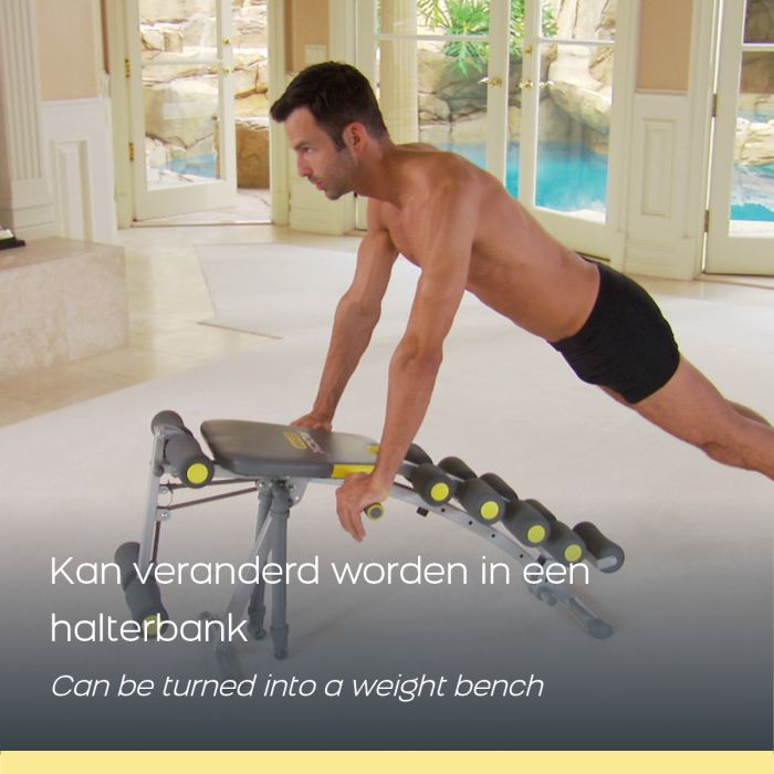Rock Gym Banc de Musculation 6-en-1 - Entraîneur Abdominaux