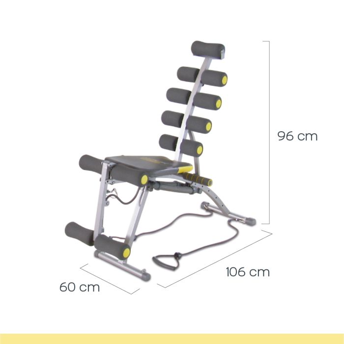 Rock Gym Banc de Musculation 6-en-1 - Entraîneur Abdominaux